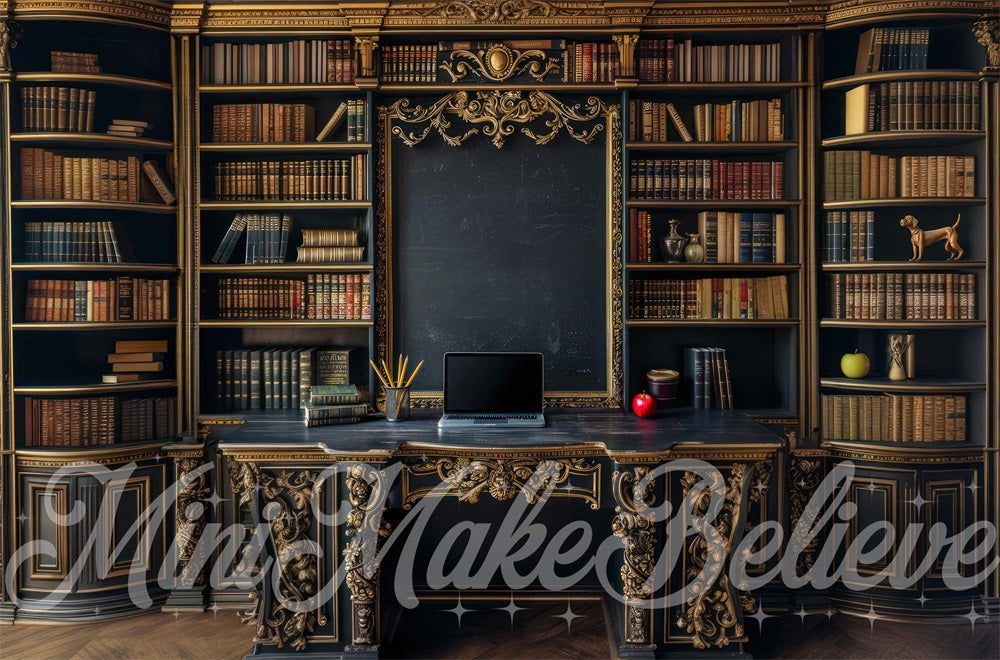 Estantería Vintage Granate Oscura para Oficina, Creada por Mini MakeBelieve