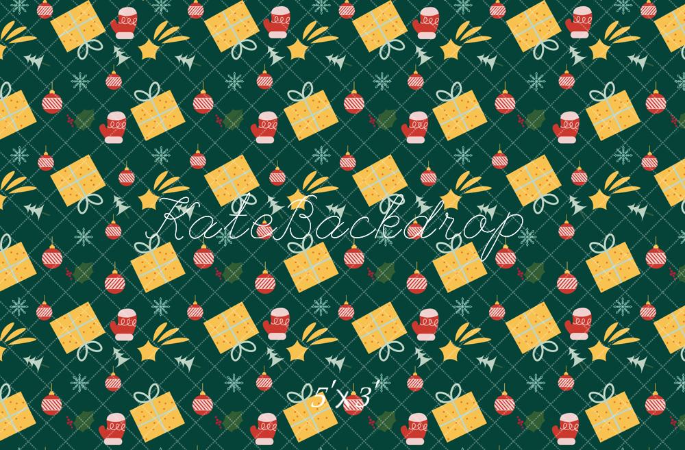 Fondo de estilo de envoltura de regalo colorido de Navidad diseñado por Chain Photography.