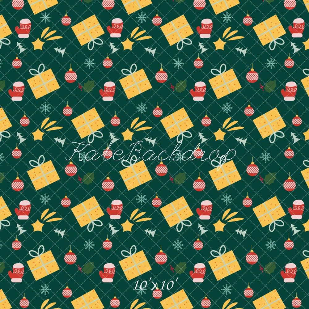 Fondo de estilo de envoltura de regalo colorido de Navidad diseñado por Chain Photography.