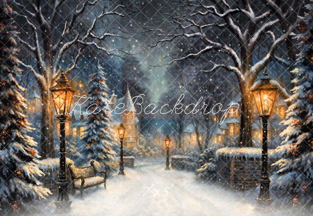 Kate Christmas Night Street Backdrop Designed by GQ