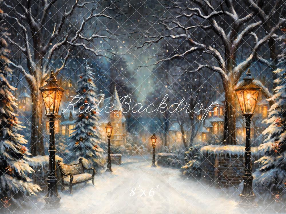 Kate Christmas Night Street Backdrop Designed by GQ