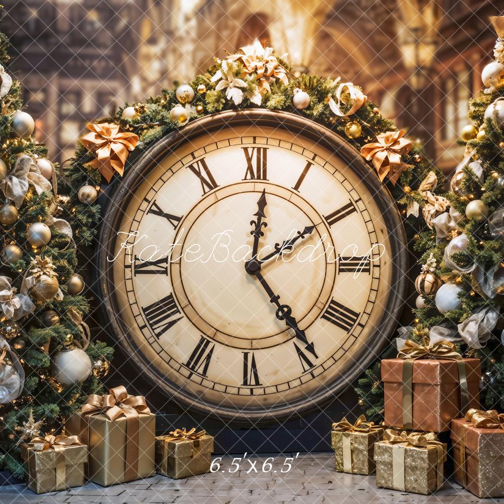 Kate Retro Christmas Clock Backdrop Designed by Emetselch
