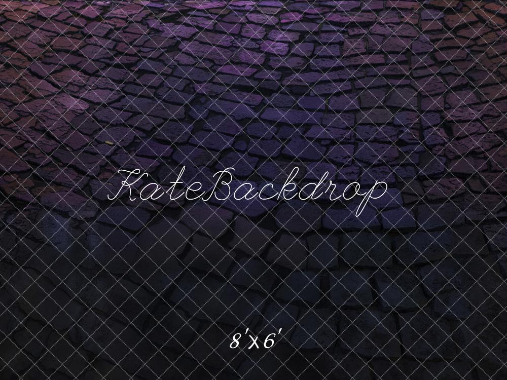 Sfondo Pavimentazione Mattoni Viola Scuro Progettato dall'Immagine Kate