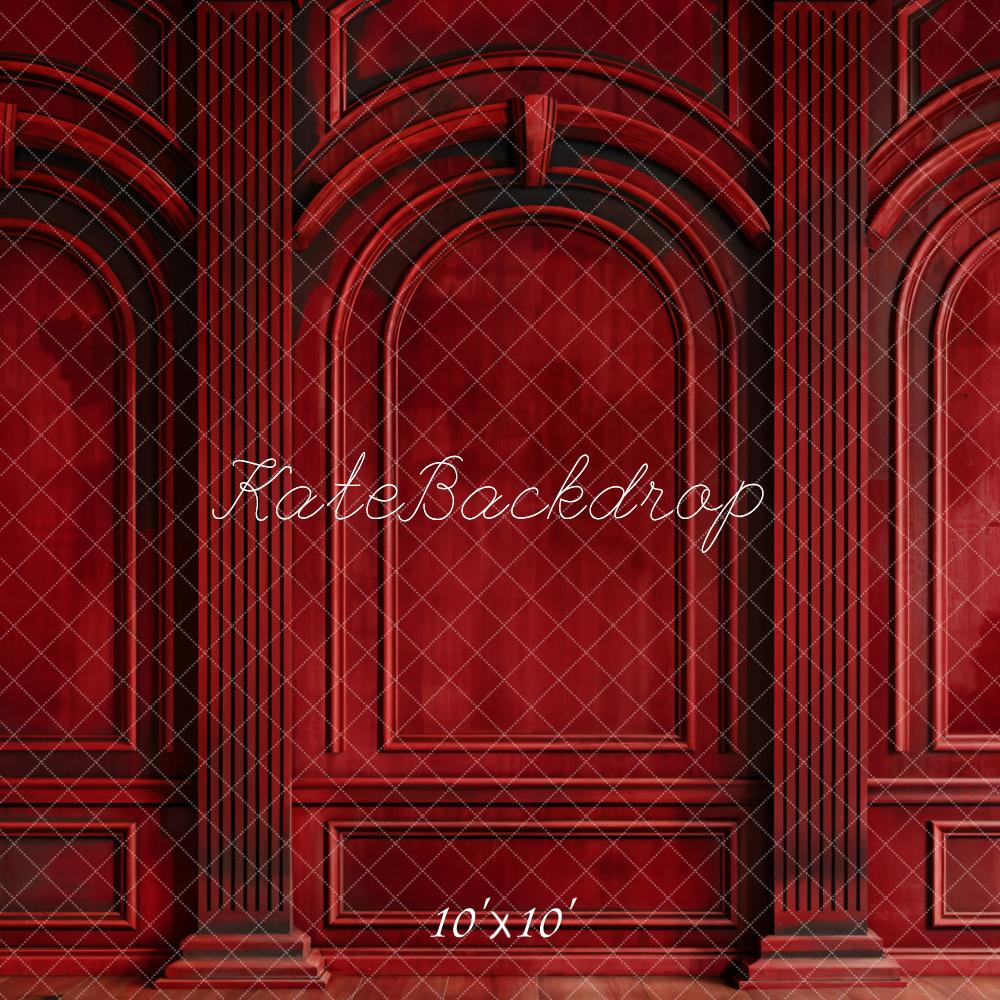 Fondo de pared retro arco rojo oscuro diseñado por Chain Photography