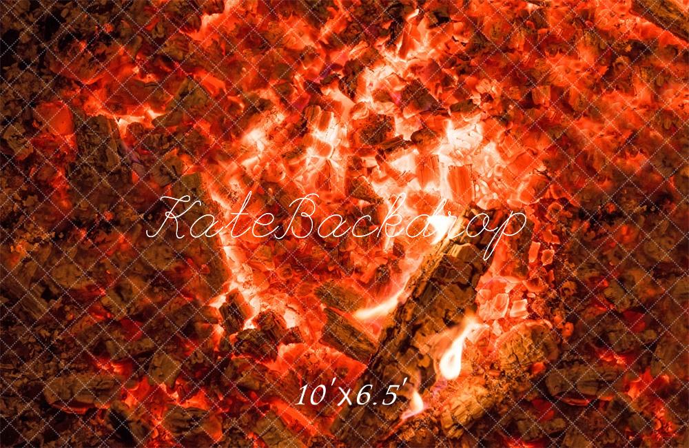 Kate Red Fire Firewood Backdrop Designed By Michele Ernst Photography