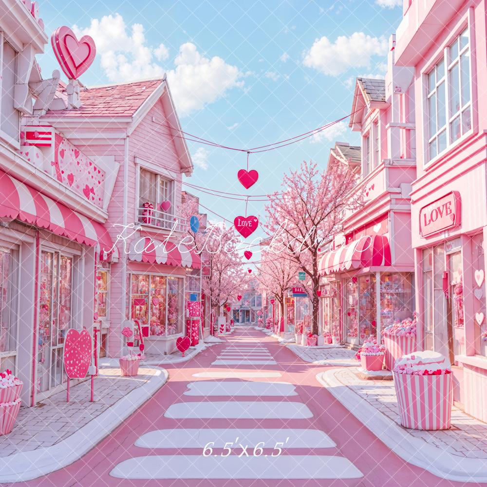 Pink Love Street Cupcake Foto Achtergrond Designed by Emetselch