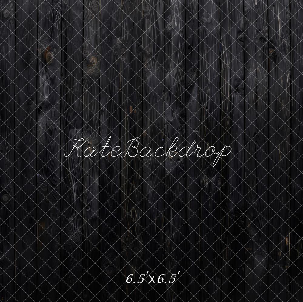 Kate Dark Retro Wooden Wall Floor Printed Backdrop Designed by Patty Roberts