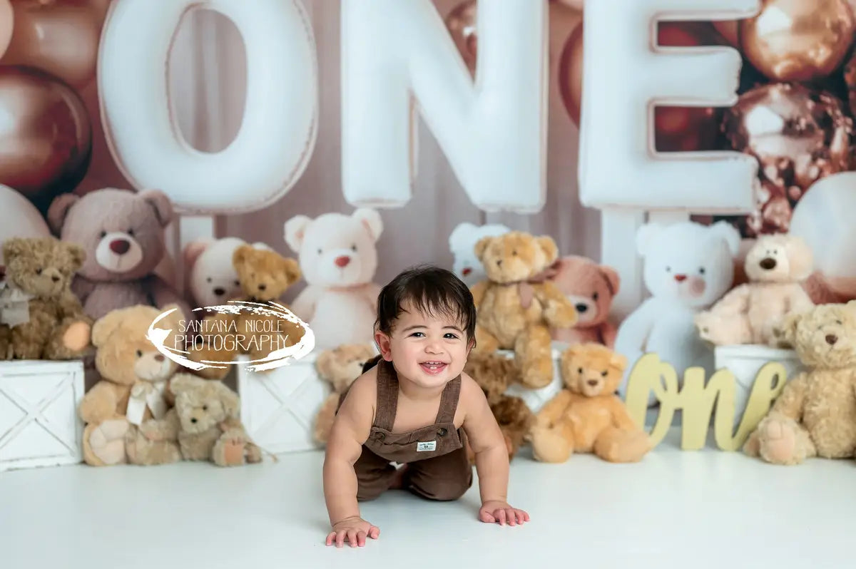 Kate Cake Smash Teddy Bear ONE Backdrop Designed by Patty Roberts