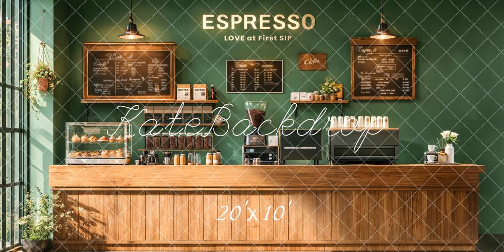 Cafetería Espresso Backdrop Diseñado por Emetselch
