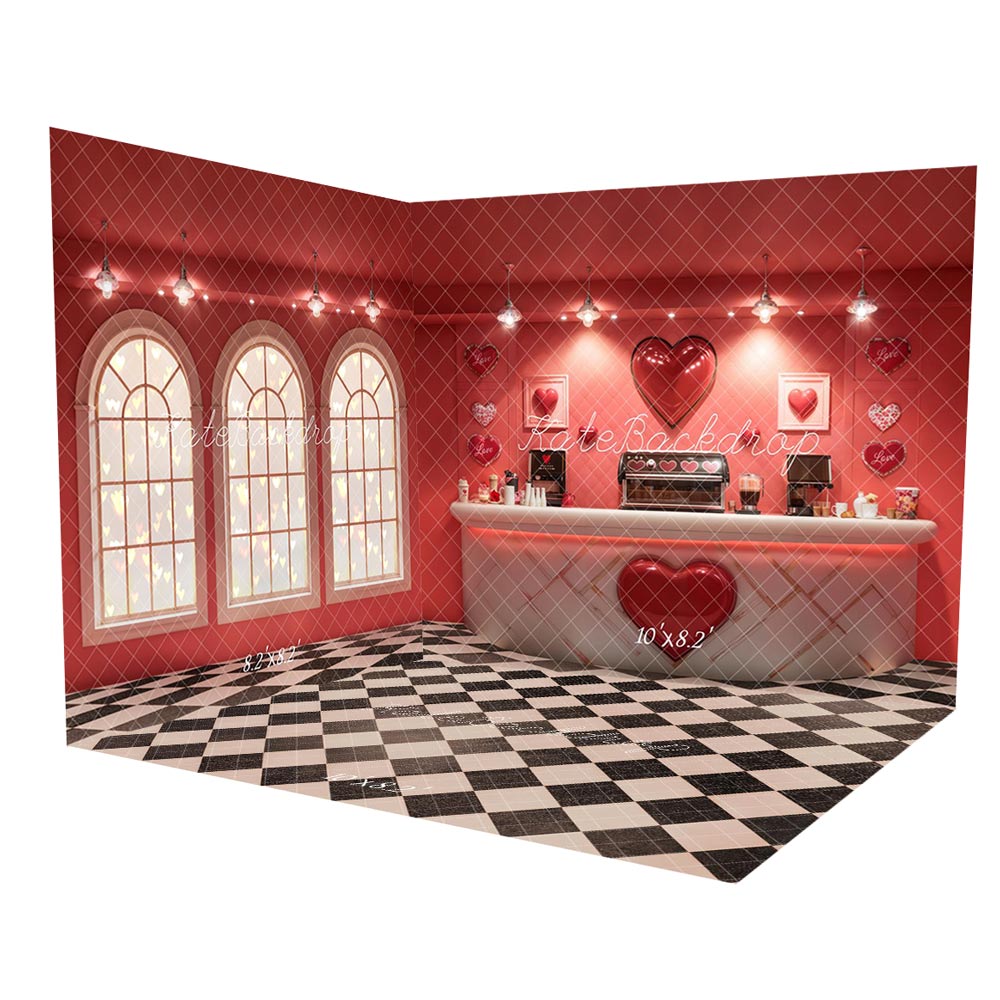 Kate Valentine Coffee Bar Red Heart Room Set