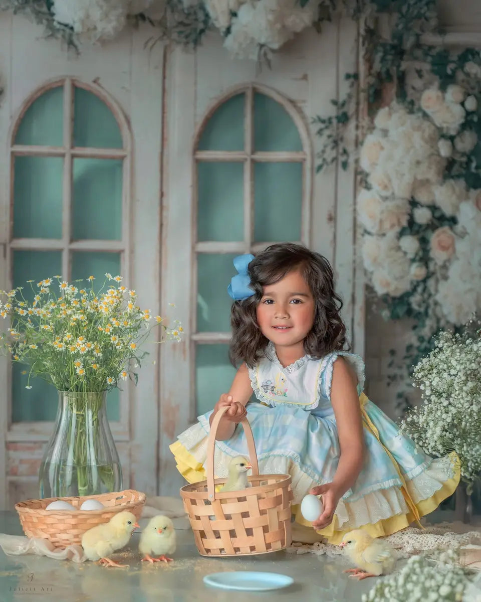 Kate Spring Floral Door Backdrop Designed by Emetselch