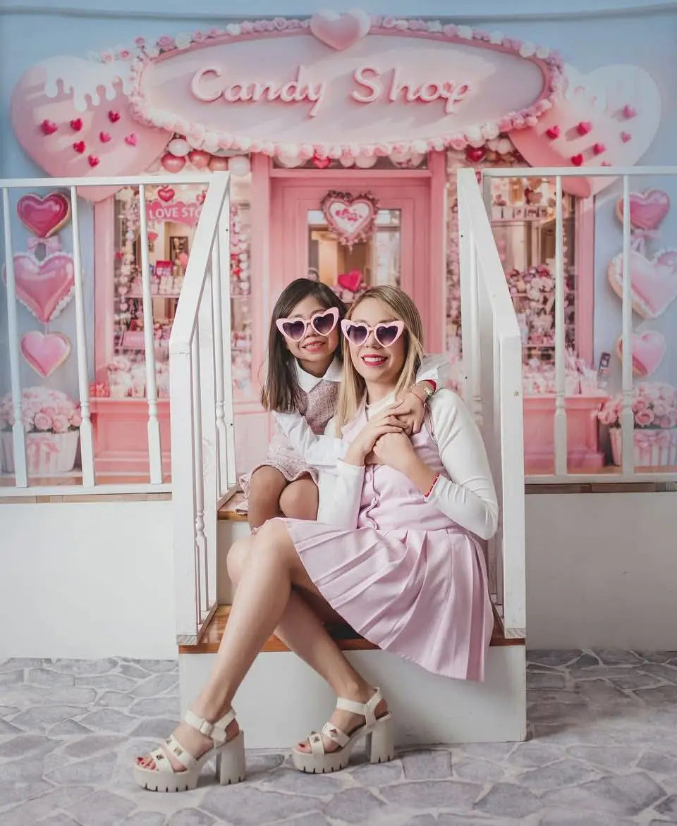 Fondo Rosa de Corazones de Dulces Designed by Emetselch