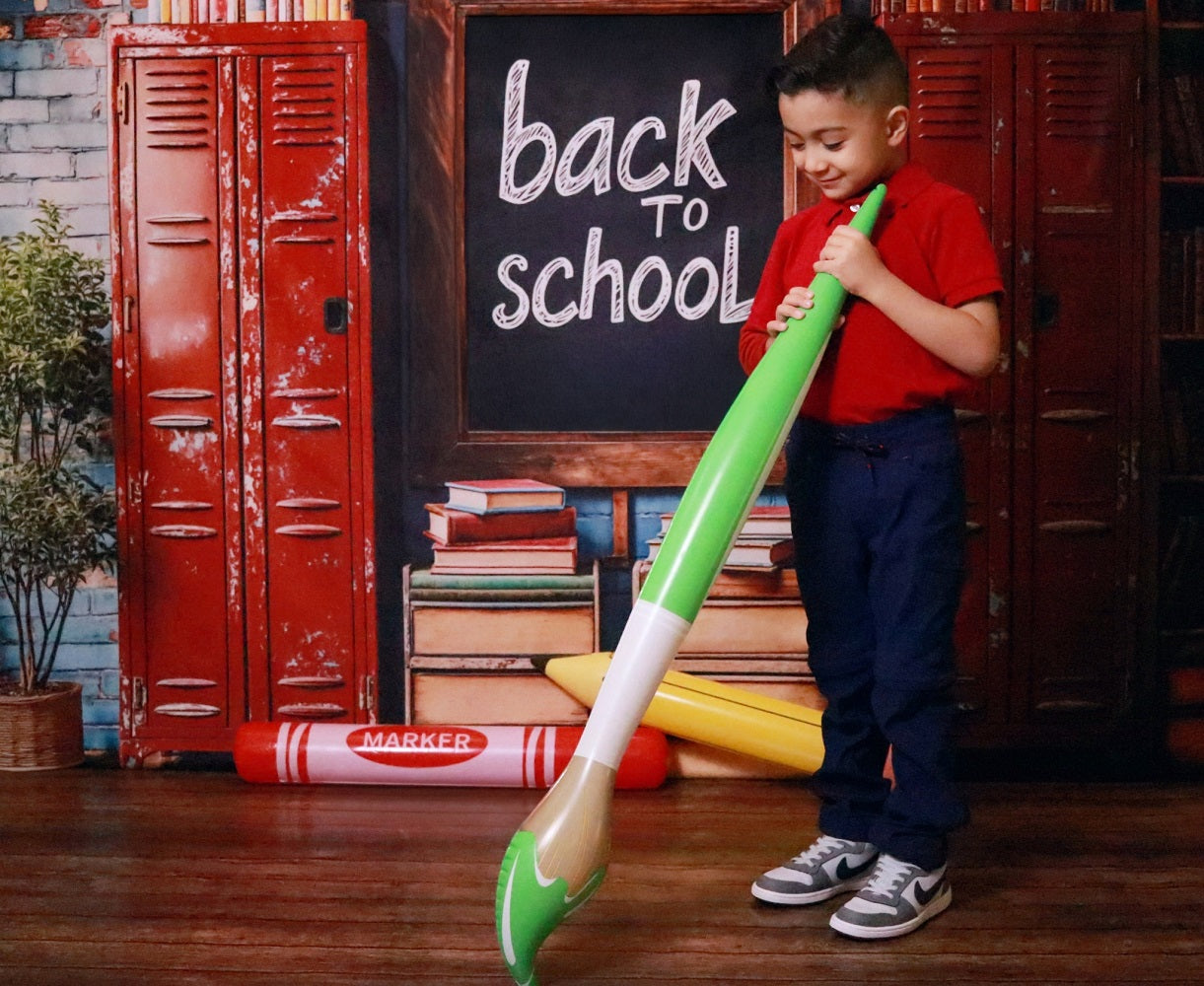 Kate Back to School Chalkboard Locker Backdrop Designed by Emetselch