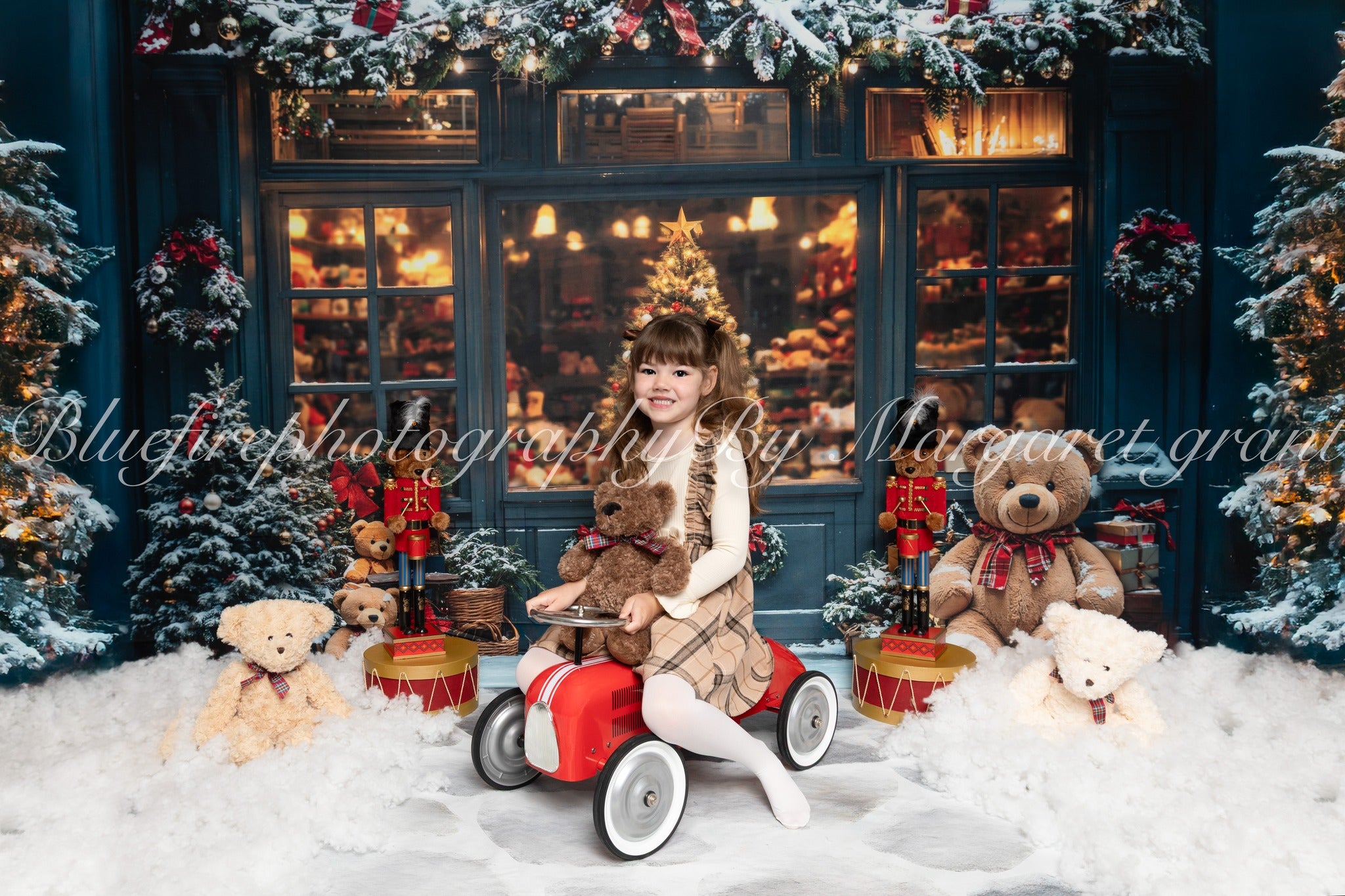 Kate Christmas Tree Shop Teddy Bear Window Backdrop Designed by Emetselch