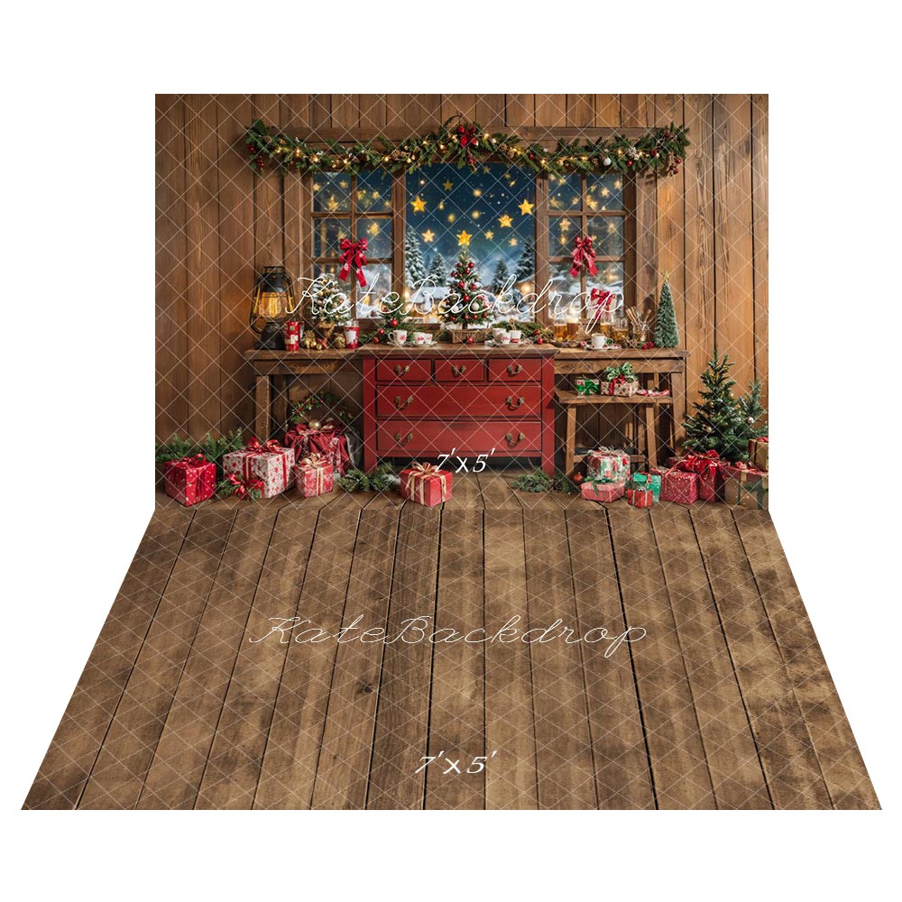 Cozy Rustic Christmas Holiday Backdrop