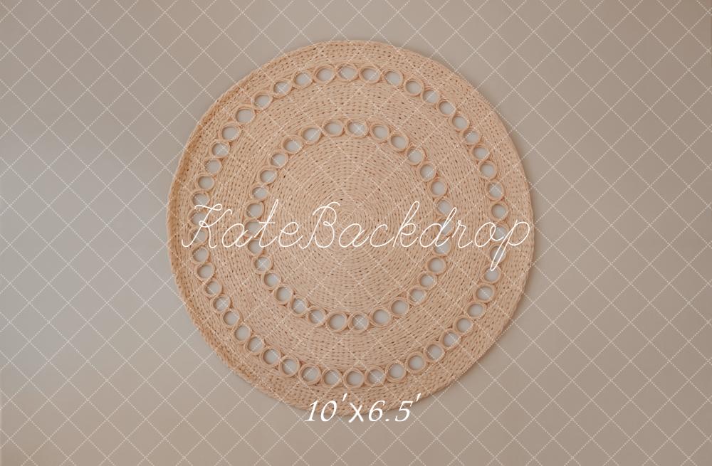 Kate Bohemian Straw Circle Floor Backdrop Designed by Emetselch