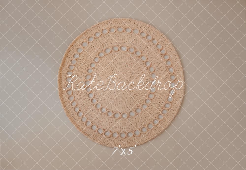 Kate Bohemian Straw Circle Floor Backdrop Designed by Emetselch