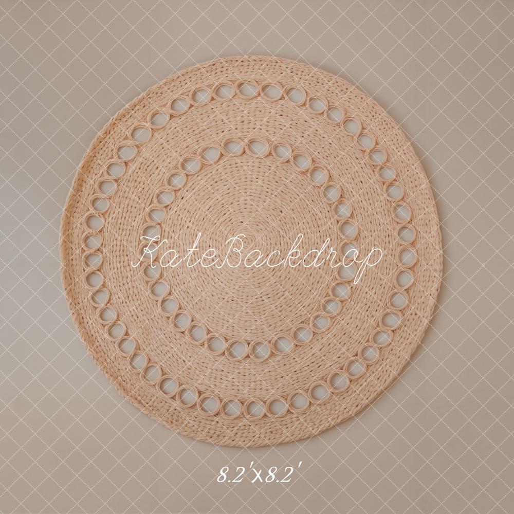 Kate Bohemian Straw Circle Floor Backdrop Designed by Emetselch