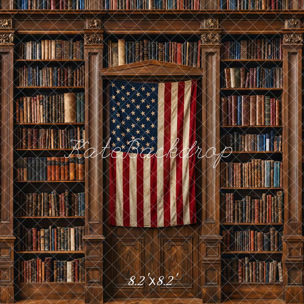 Onafhankelijkheidsdag Bibliotheek Amerikaanse Vlag Foto Achtergrond Designed by Emetselch