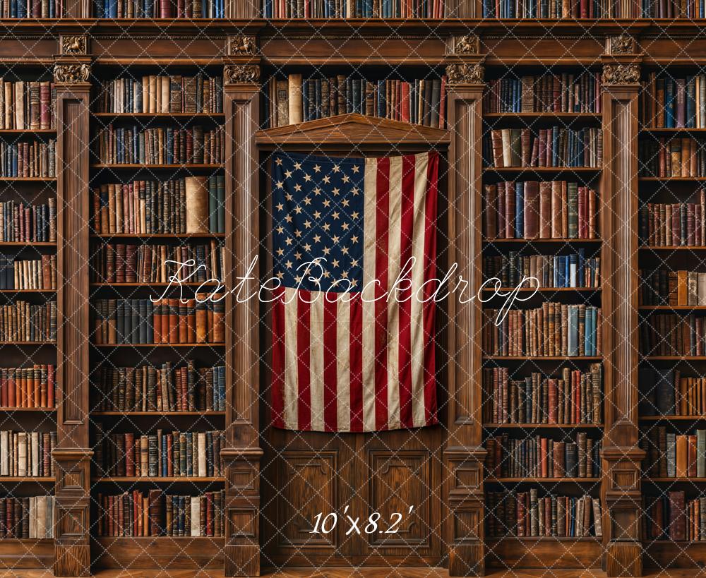 Onafhankelijkheidsdag Bibliotheek Amerikaanse Vlag Foto Achtergrond Designed by Emetselch