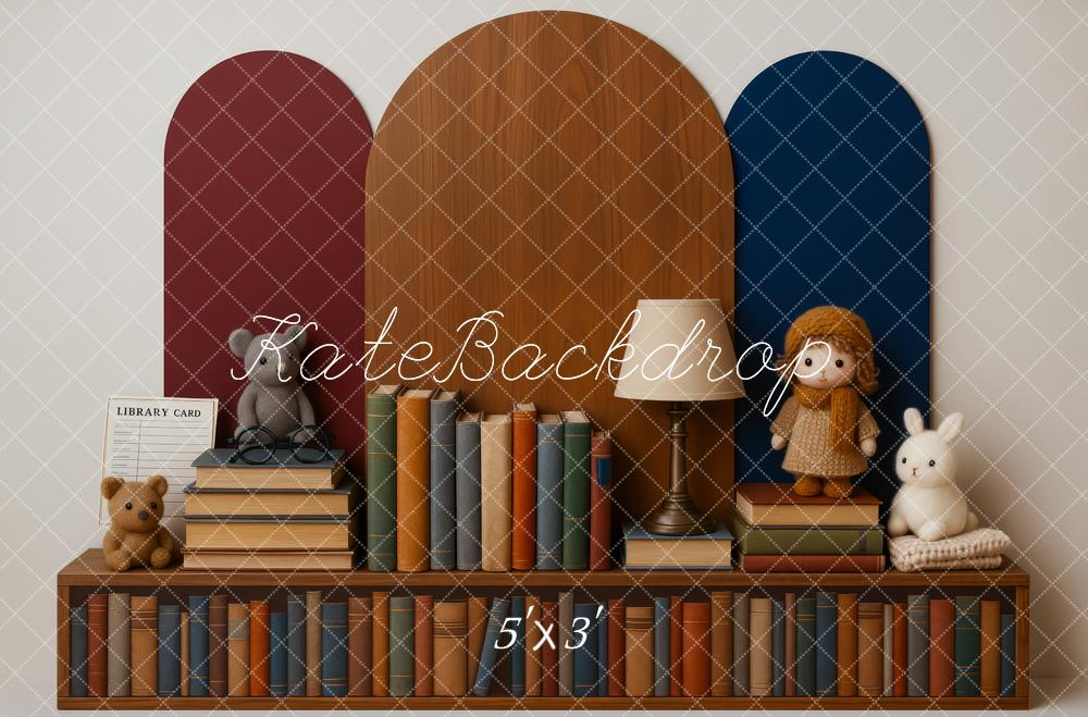 Kate Bookworm Club Library Cake Smash Backdrop Designed by Patty Roberts