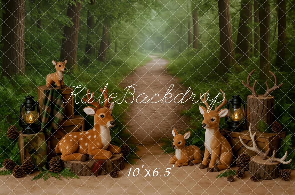 Fondo de Bosque de Ciervos para Cumpleaños Designed by Patty Roberts