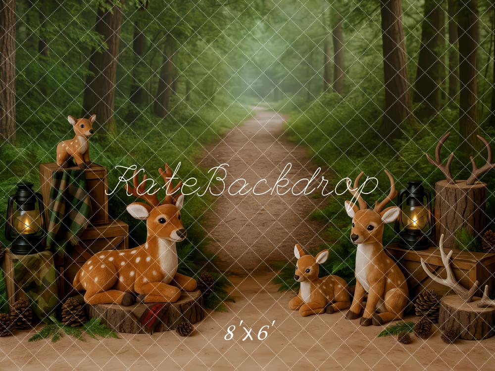 Fondo de Bosque de Ciervos para Cumpleaños Designed by Patty Roberts