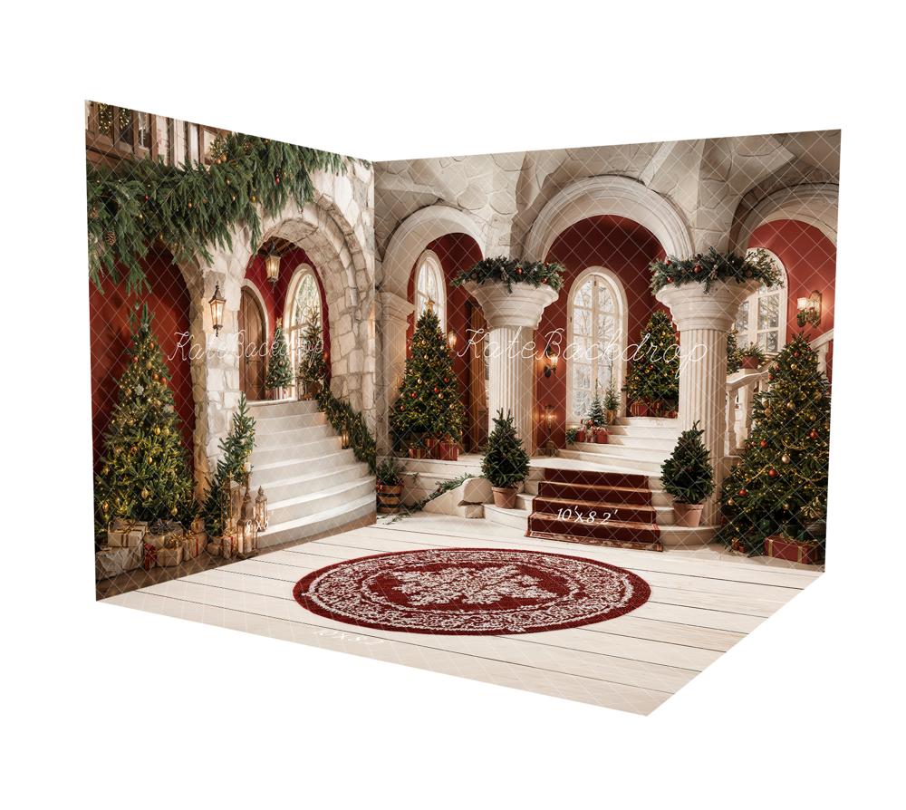 Kate Christmas Retro Columns Staircase Arch Tree Room Set