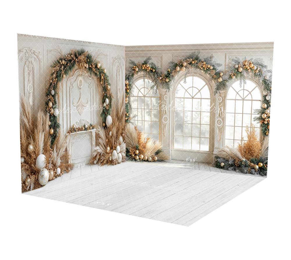 Kate Christmas Ornament Garland Arched Windows Boho Room Set