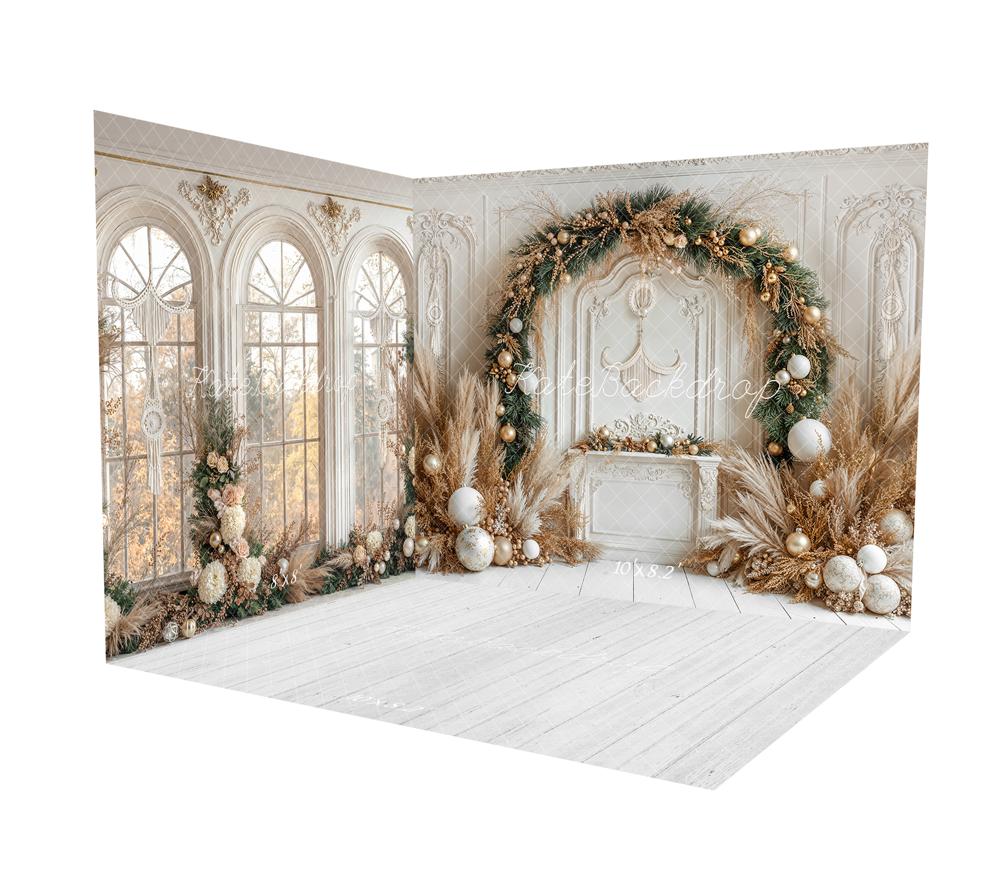 Kate Christmas Arch Boho Pampas Grass Retro Wall Room Set