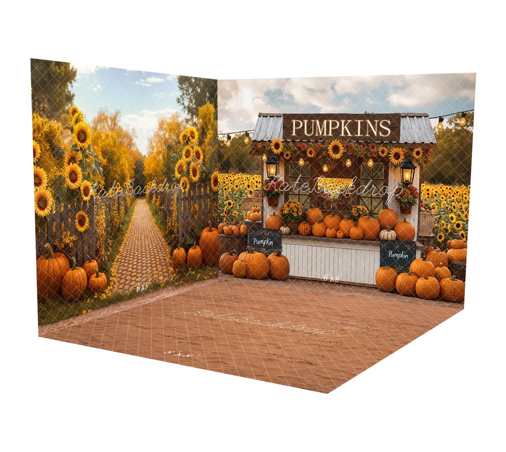 Kate Fall Pumpkin Stand Sunflowers Field Room Set
