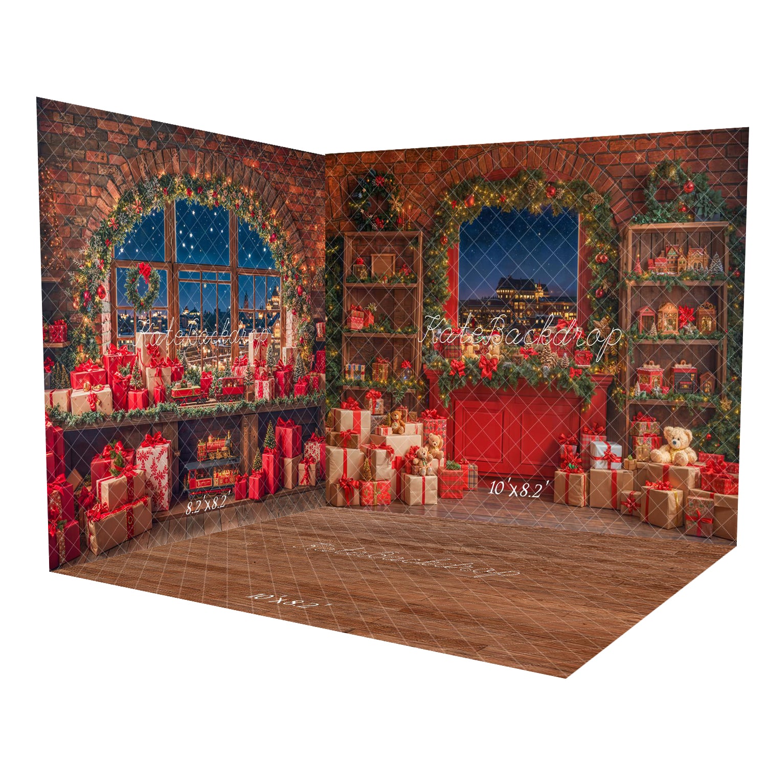 Kate Christmas Garland Window Shelves Gift Toys Room Set