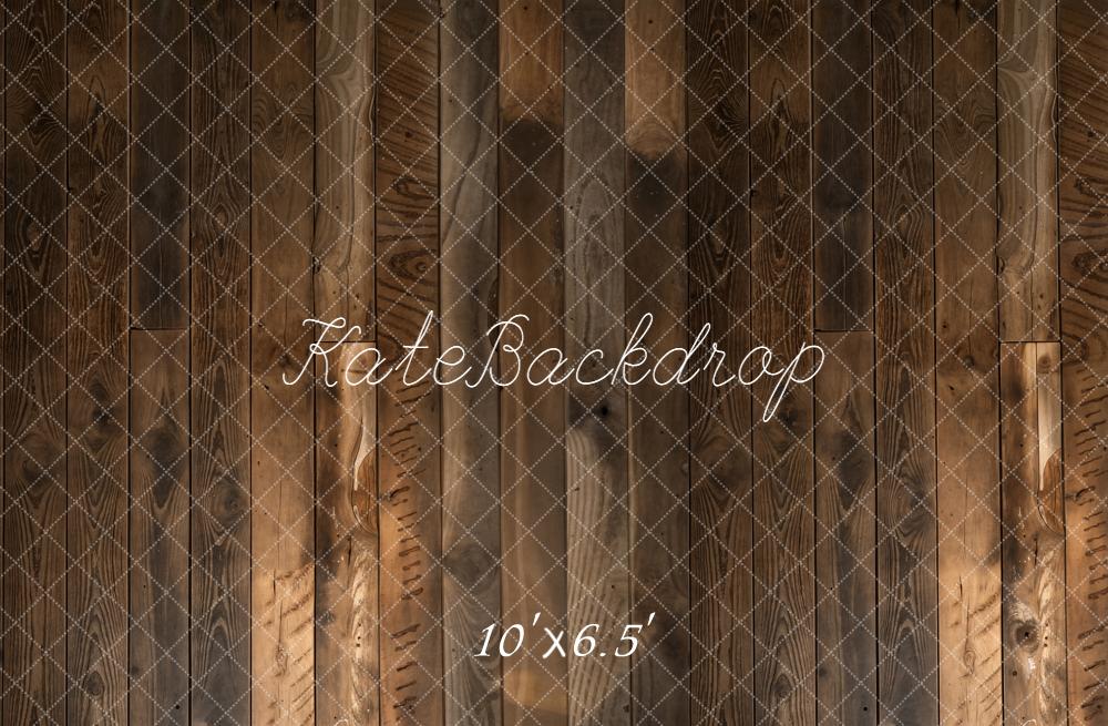 Kate Brown Wood Plank Floor Printed Backdrop Designed by Kate Image