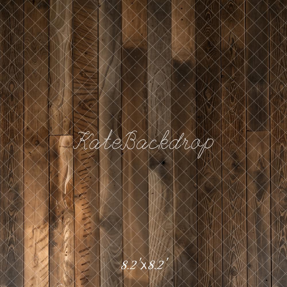 Kate Brown Wood Plank Floor Printed Backdrop Designed by Kate Image