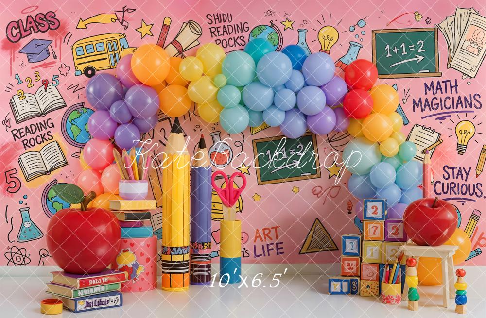 Kate Back To School Combination Printed Backdrops for Photography( 4 Backdrops in Total)