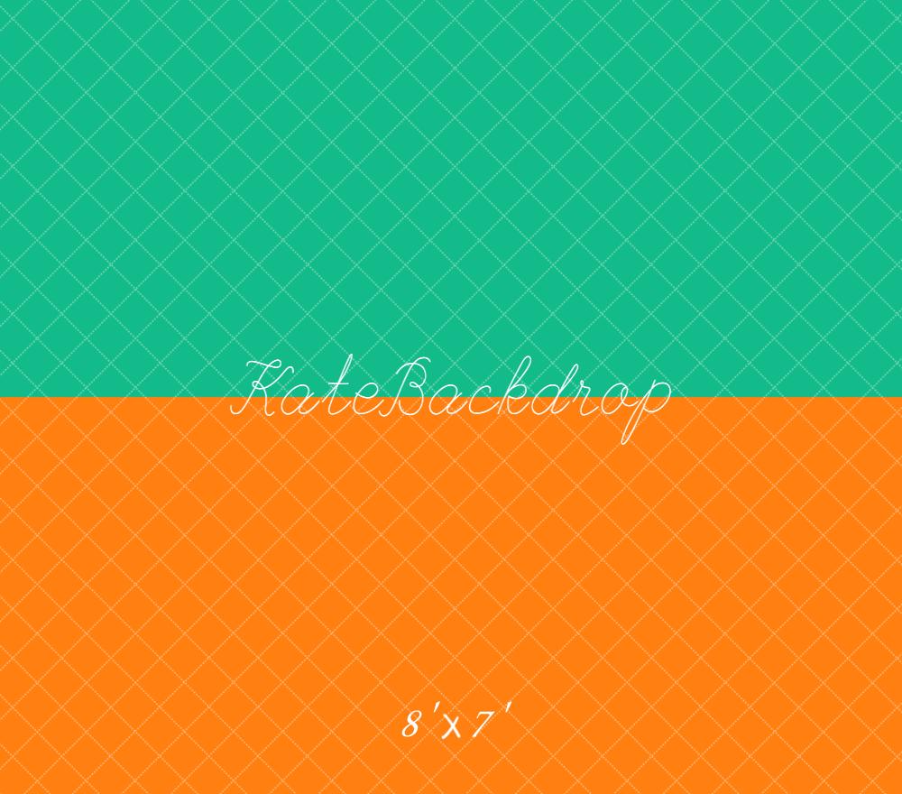 Kate Green Orange Contrasting Colors Vinyl Backdrop