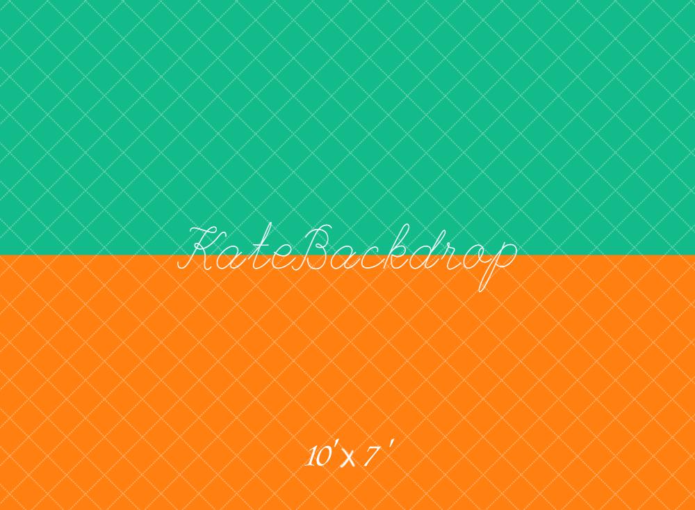 Kate Green Orange Contrasting Colors Vinyl Backdrop