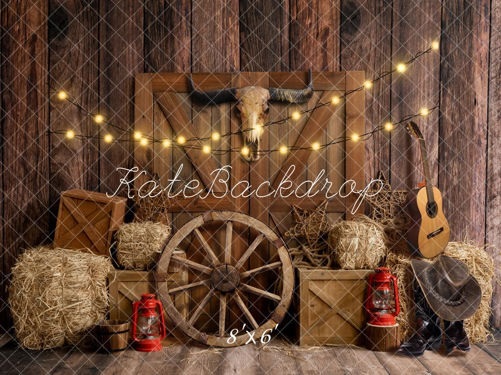 Scenario di fattoria di cowboy Backdrop Designed by Emetselch