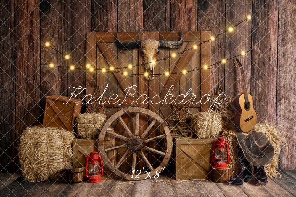 Scenario di fattoria di cowboy Backdrop Designed by Emetselch