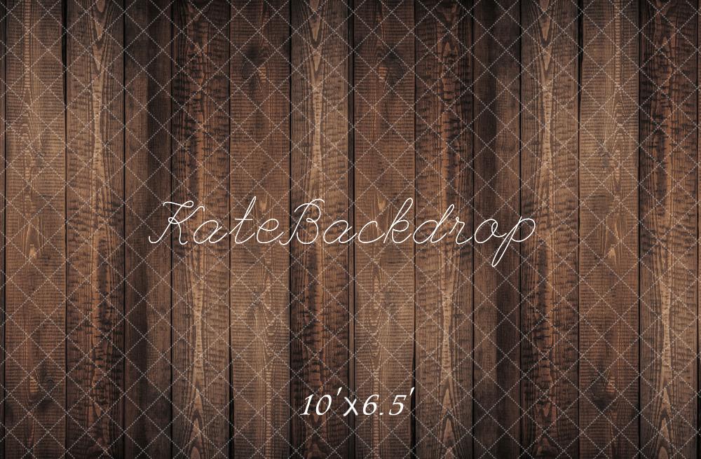Kate Old Dark Brown Wood Floor Backdrop for Photography