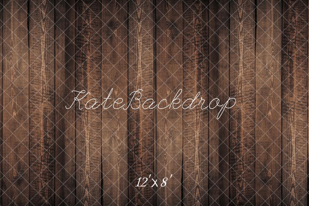 Kate Old Dark Brown Wood Floor Backdrop for Photography