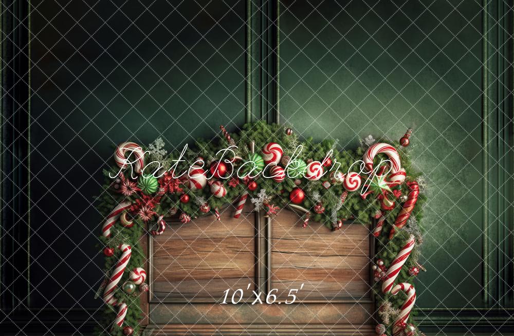 Kate Christmas Candy Cane Headboard Backdrop Designed by Mandy Ringe Photography