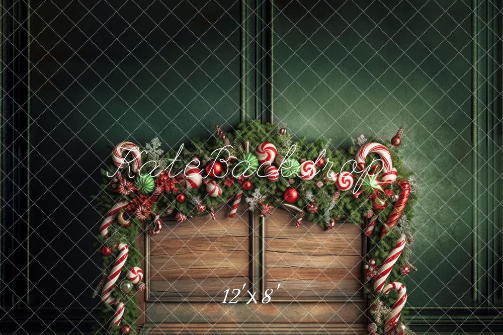 Kate Christmas Candy Cane Headboard Backdrop Designed by Mandy Ringe Photography
