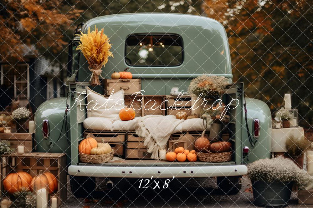 Kate Fall Pumpkin Truck Backdrop