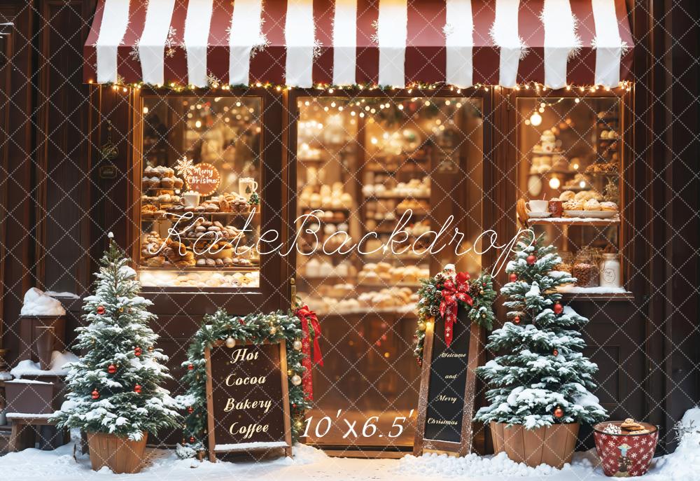 Kate Christmas Bakery Hot Cocoa Shop Backdrop Designed by Emetselch