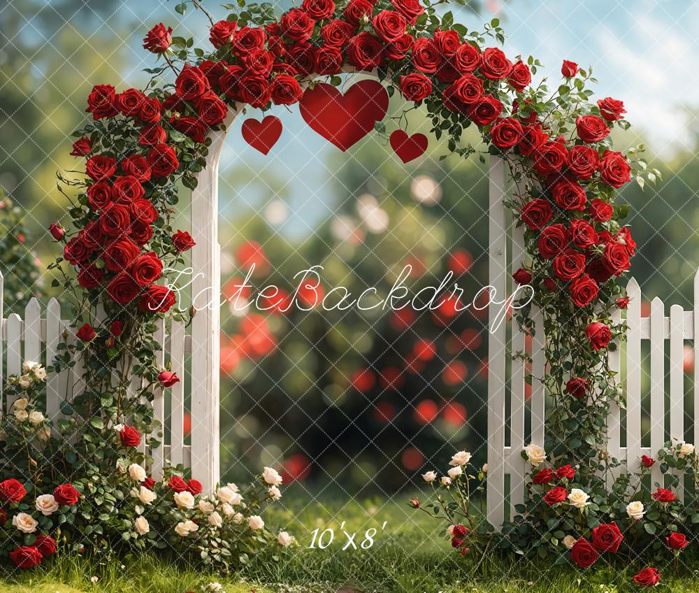 Rozenboog Romantische Tuin Foto Achtergrond Designed by Emetselch