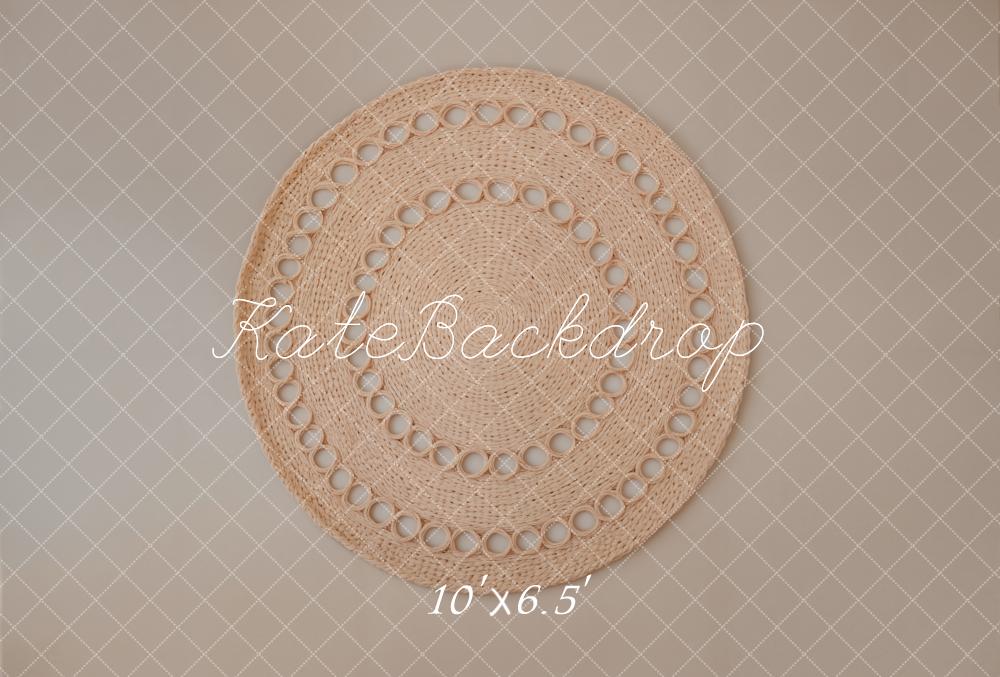 Kate Bohemian Straw Circle Floor Backdrop Designed by Emetselch