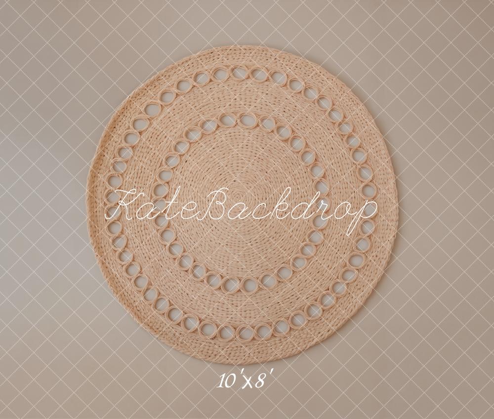Kate Bohemian Straw Circle Floor Backdrop Designed by Emetselch