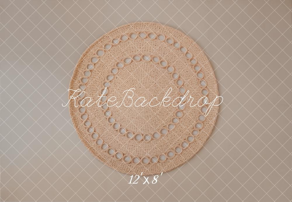 Kate Bohemian Straw Circle Floor Backdrop Designed by Emetselch