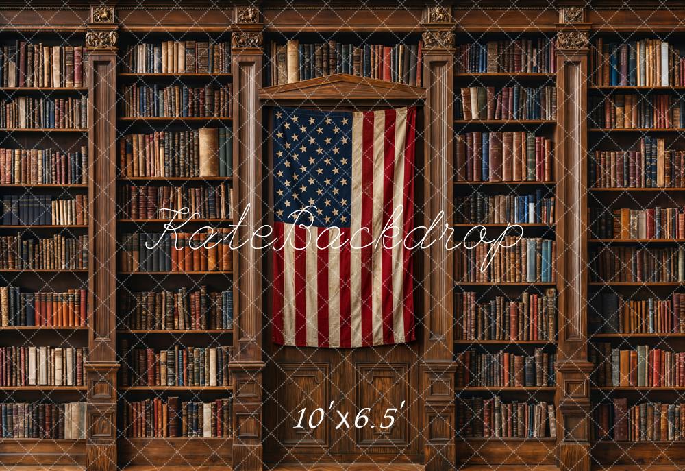 Onafhankelijkheidsdag Bibliotheek Amerikaanse Vlag Foto Achtergrond Designed by Emetselch